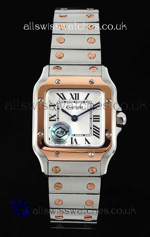 Cartier Santos Swiss Quartz 27MM Two Tone Super Clone Watch