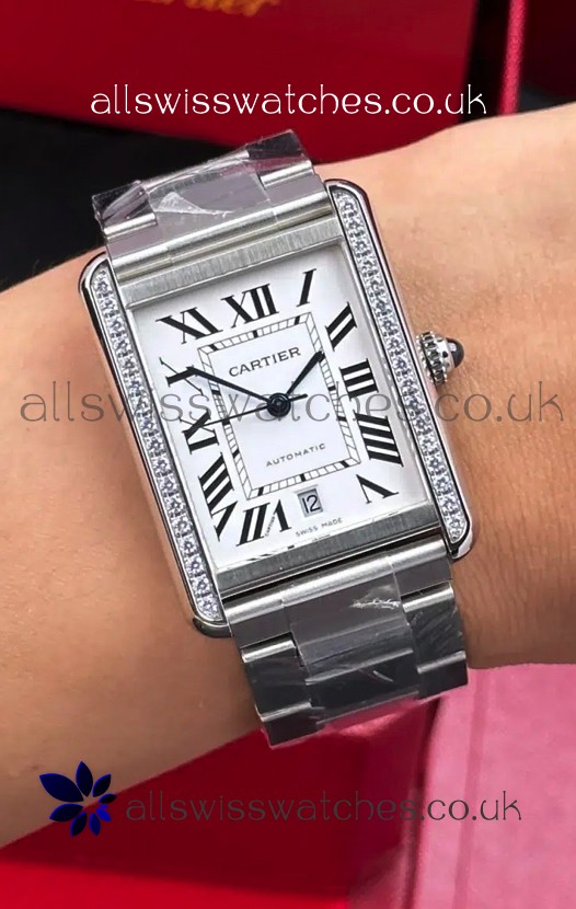 Cartier Tank Solo Swiss Automatic 31MM Diamonds Super Clone Watch 