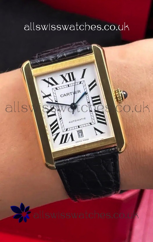 Cartier Tank Solo Swiss Automatic 31MM Yellow Gold Super Clone Watch 