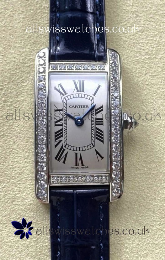 Cartier Tank Americaine Swiss Quartz 19mm Steel Casing Swiss Replica Watch 