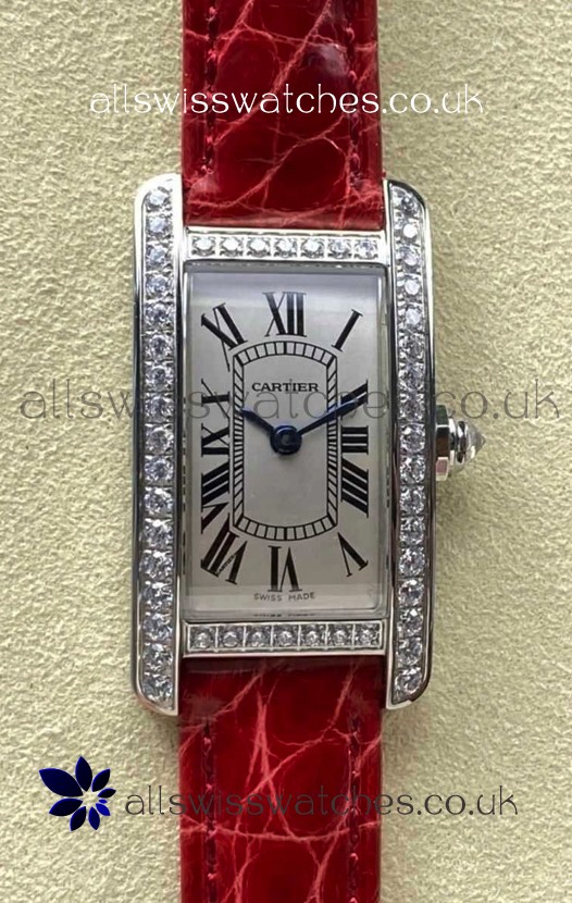 Cartier Tank Americaine Swiss Quartz 19mm Steel Casing Swiss Replica Watch 