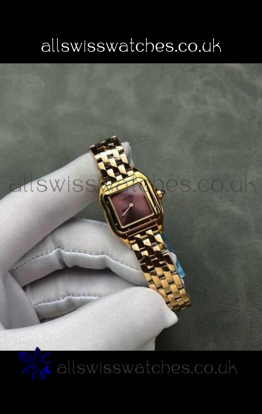 PANTHERE de Cartier 22MM Red Dial Super Clone Watch 
