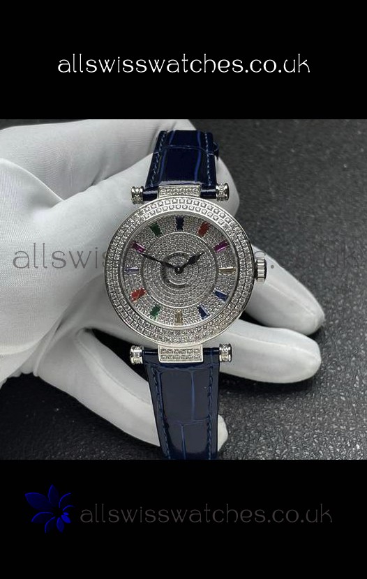 Franck Muller Double Mystery Swiss Quartz Watch in Steel Casing
