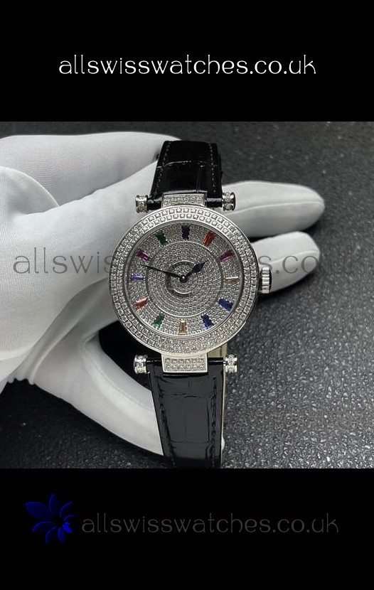 Franck Muller Double Mystery Swiss Quartz Watch in Steel Casing