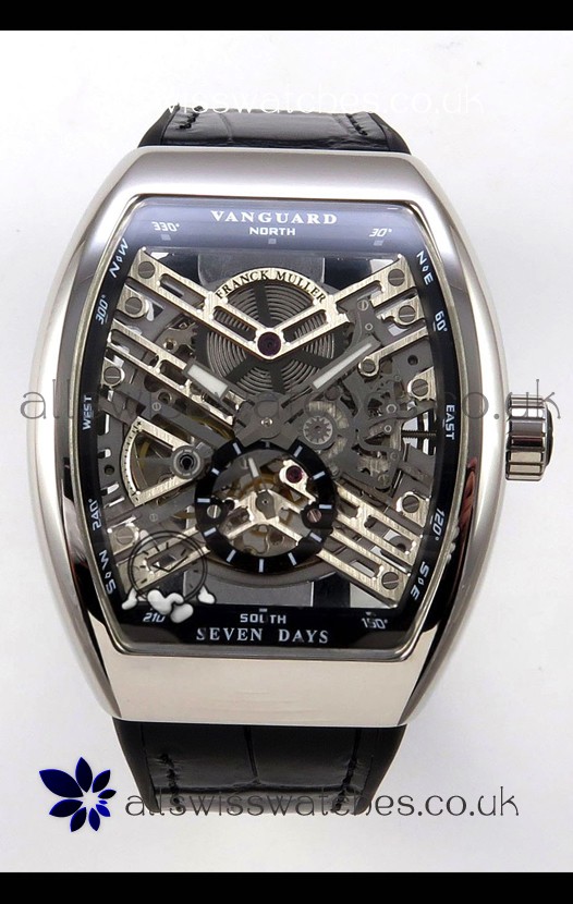 Franck Muller V45 Tourbillon Skeleton Steel Super Clone Watch 