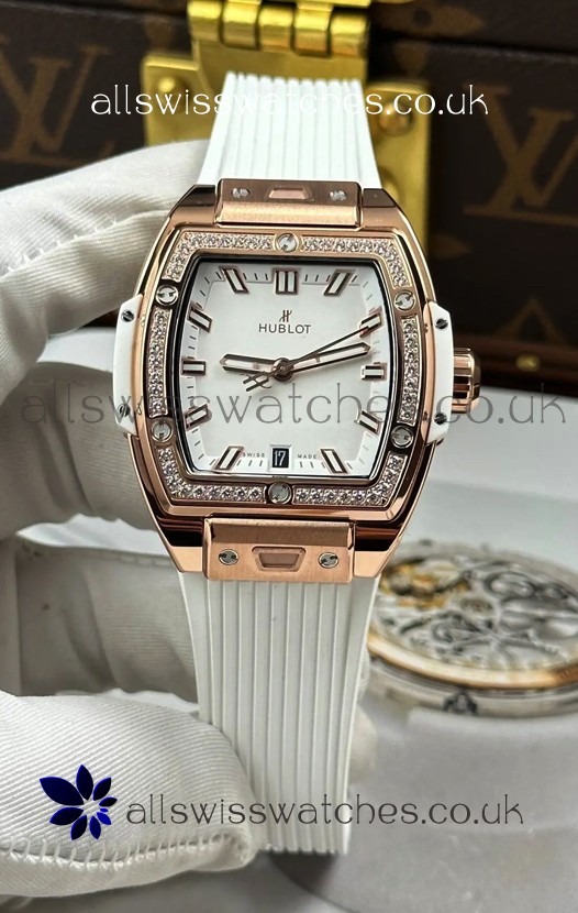 Hublot Spirit of Big Bang Rose Gold White Dial 39MM Super Clone Watch 