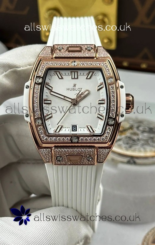 Hublot Spirit of Big Bang Rose Gold White Dial 39MM Super Clone Watch 