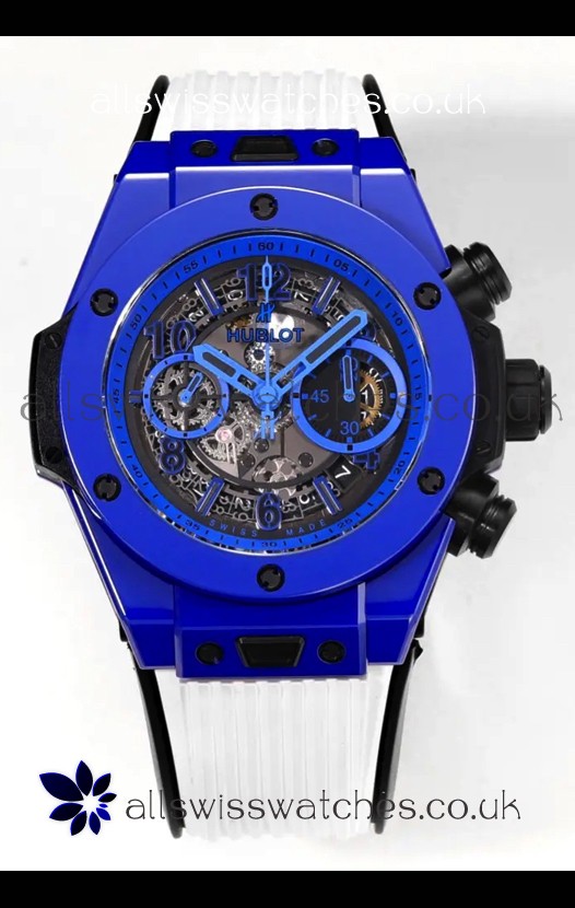 Hublot Big Bang Unico Chronograph Blue Ceramic Super Clone Watch 