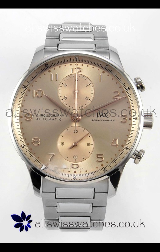 IWC Portuguese Chronograph Champange Dial Super Clone Watch 