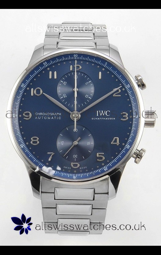 IWC Portuguese Chronograph Blue Dial Super Clone Watch 