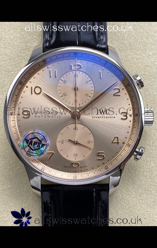 IWC Portuguese Chronograph Champange Dial Super Clone Watch 