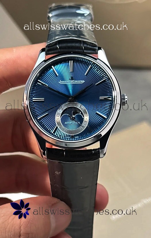 Jaeger LeCoultre Master Ultra Thin Blue Enamel Moonphase Dial Super Clone Watch 