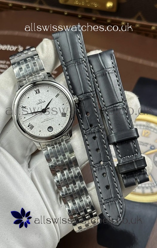 Omega De Ville Automatic 34MM White Dial Steel Case Super Clone Watch 