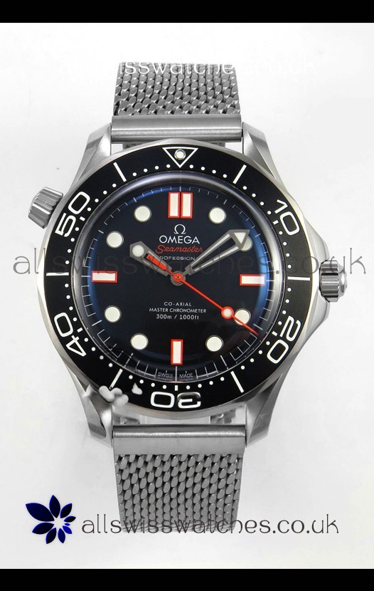 Omega Seamaster 300M Black/Orange Dial Dual Strap Super Clone Watch 