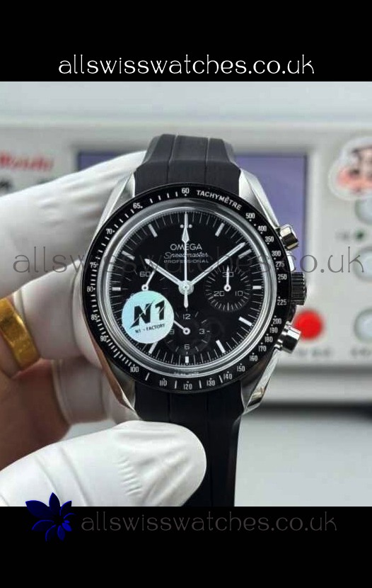 Omega Speedmaster Moonwatch Chronograph Black Dial Super Clone Watch 