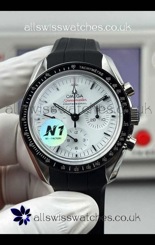 Omega Speedmaster Moonwatch Chronograph White Dial Super Clone Watch 