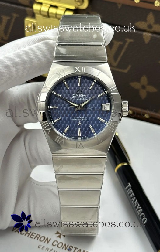 Omega Co-Axial Constellation 38MM 904L Steel Blue Dial Super Clone Watch 