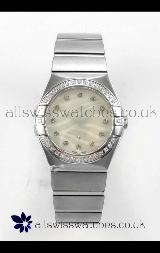 Omega Constellation 28MM Pearl Textured Dial QUARTZ Super Clone Watch 