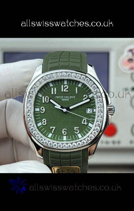 Patek Philippe Aquanaut 5167 Blue Dial/Strap Diamonds Bezel Super Clone Watch 