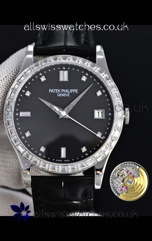 Patek Philippe Calatrava 5298 Squared Diamonds Super Clone Watch 