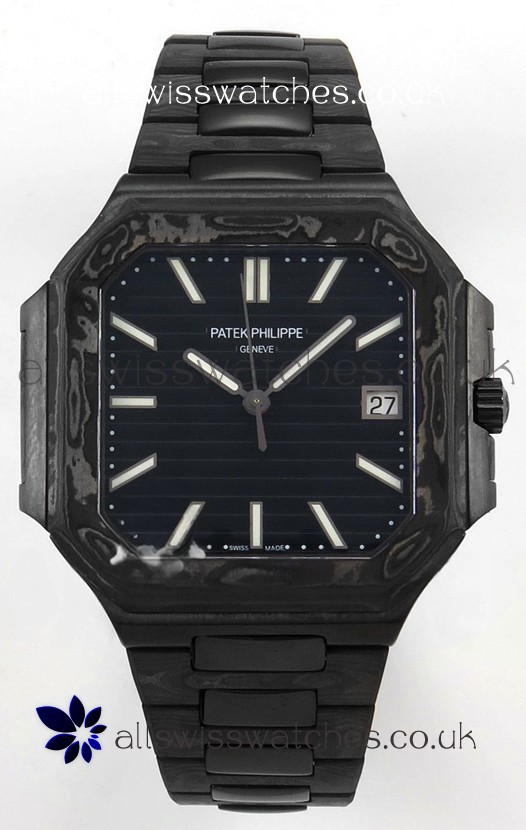 Patek Philippe Cubitus Carbon Casing Black Dial Super Clone Watch 
