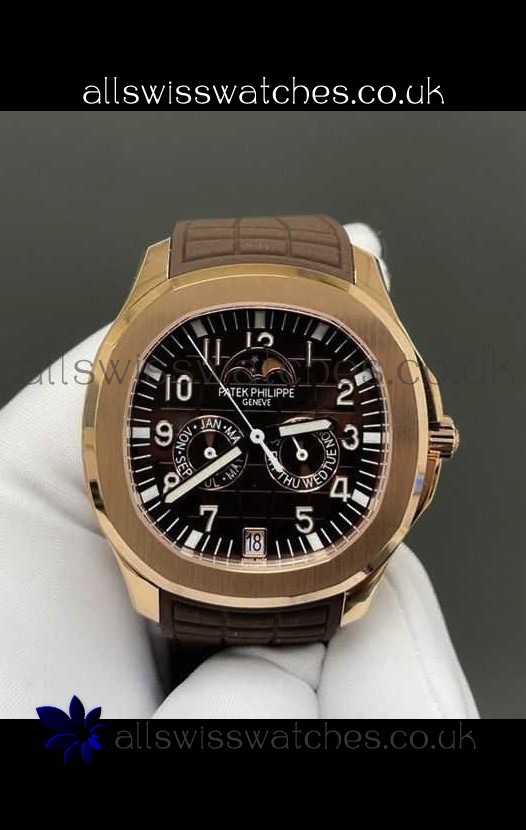 Patek Philippe Aquanaut 5261 Rose Gold Brown Dial Swiss Replica Watch