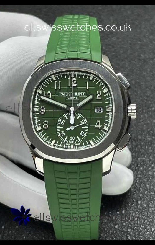 Patek Philippe Aquanaut 5968 Steel Case Green Dial Super Clone Watch 