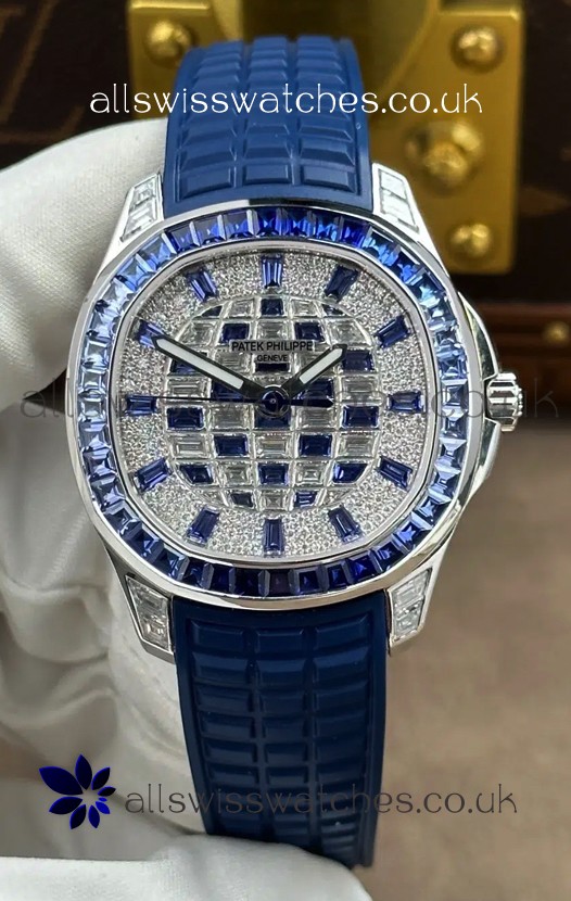 Patek Philippe Aquanaut Luce 5268/461G-001 Sapphires & moissanite Super Clone Watch 
