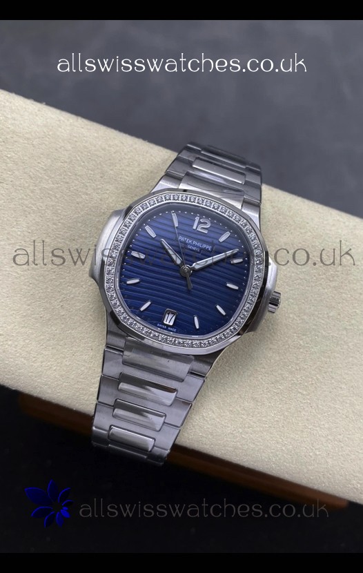Patek Philippe Nautilus 7118 35MM Blue Dial Diamonds Super Clone Watch 