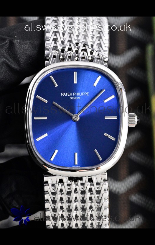 Patek Philippe Golden Ellipse 5738 Blue Dial Super Clone Watch 