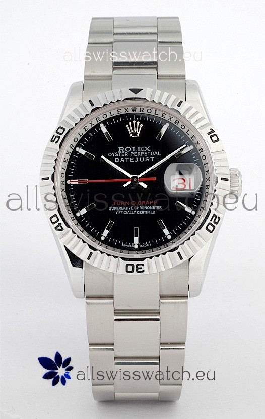 Rolex Datejust Turn O Graph Swiss Mens Watch