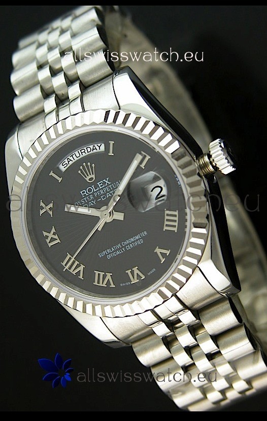 Rolex Replica Datejust Mens Swiss Watch in Black Dial - 41MM
