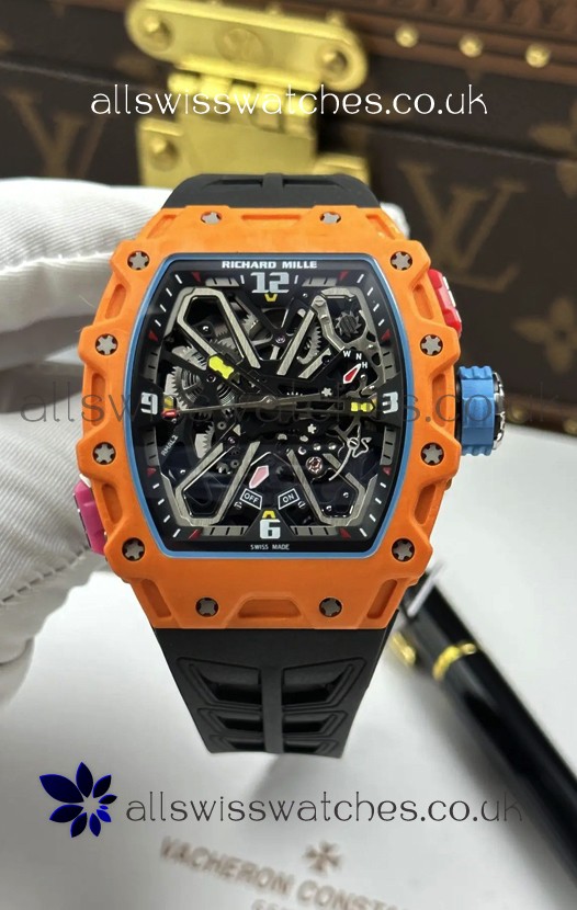 Richard Mille RM35-03 Rafael Nadal Edition Orange Quartz TPT Super Clone Watch 