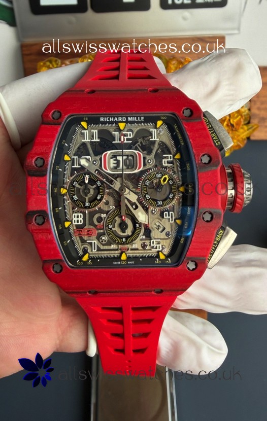 Richard Mille RM11-03 Red Carbon TPT Case Super Clone Watch 