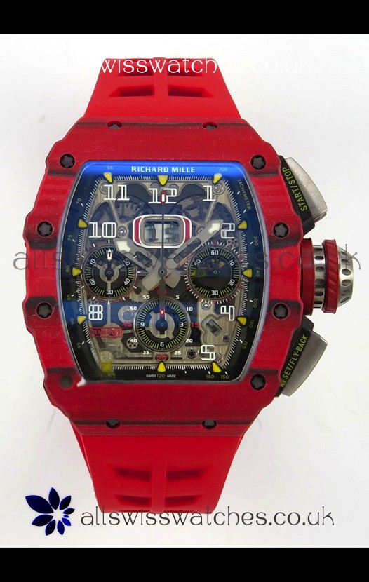 Richard Mille RM11-03 Red Carbon TPT Case Super Clone Watch 