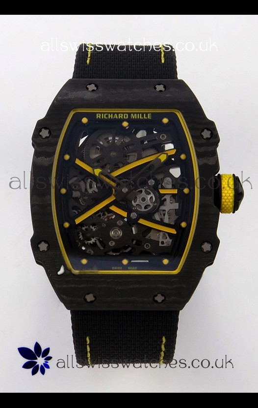 Richard Mille RM67-02 Black NTPT Velcro Strap CRMA7 Clone Movement 