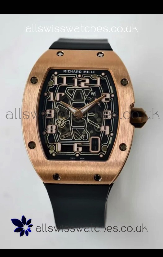 Richard Mille RM67-01 Extra-Flat Rose Gold Super Clone Watch 