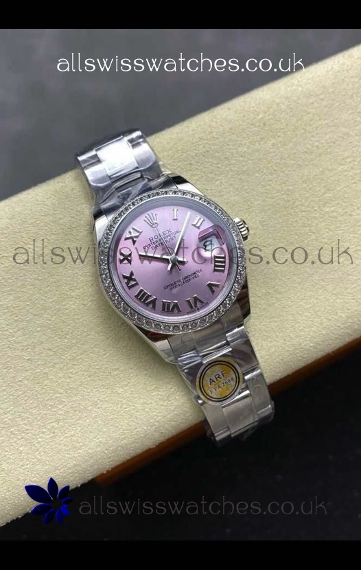 Rolex Super Clone Datejust 31MM Pink Roman Dial Oyster Super Clone Watch
