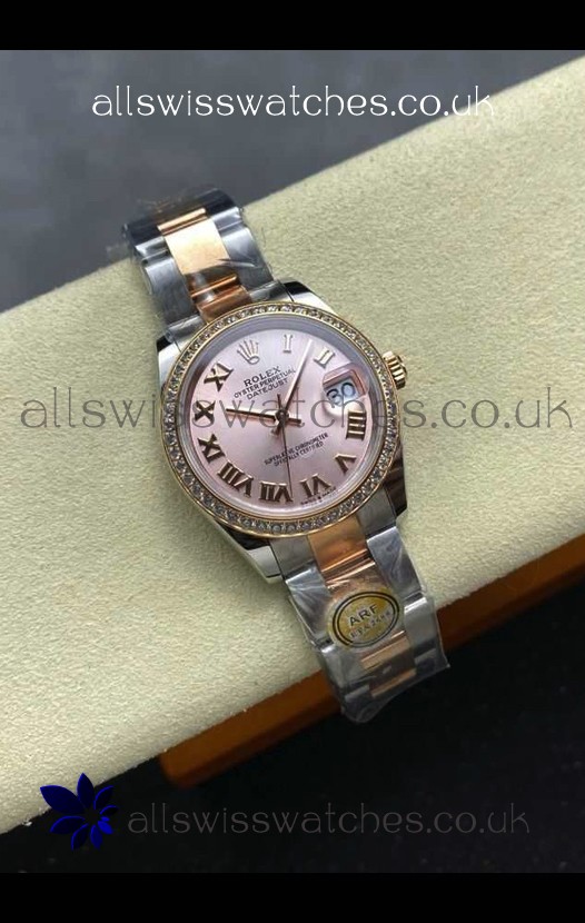 Rolex Super Clone Datejust 31MM Pink Dial Rose Gold Oyster Super Clone Watch 