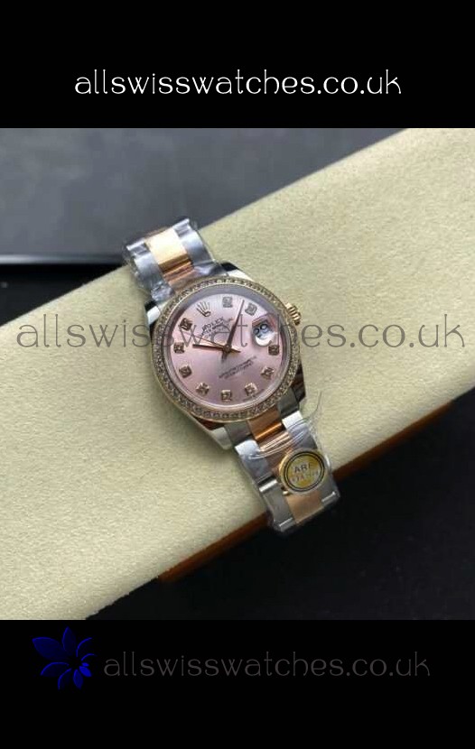 Rolex Super Clone Datejust 31MM Pink Dial Rose Gold Oyster Super Clone Watch 