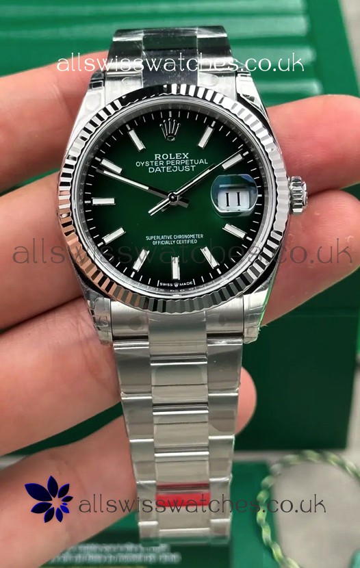 Rolex Datejust 126234 Ombre Green Dial Oyster Super Clone Watch 41MM