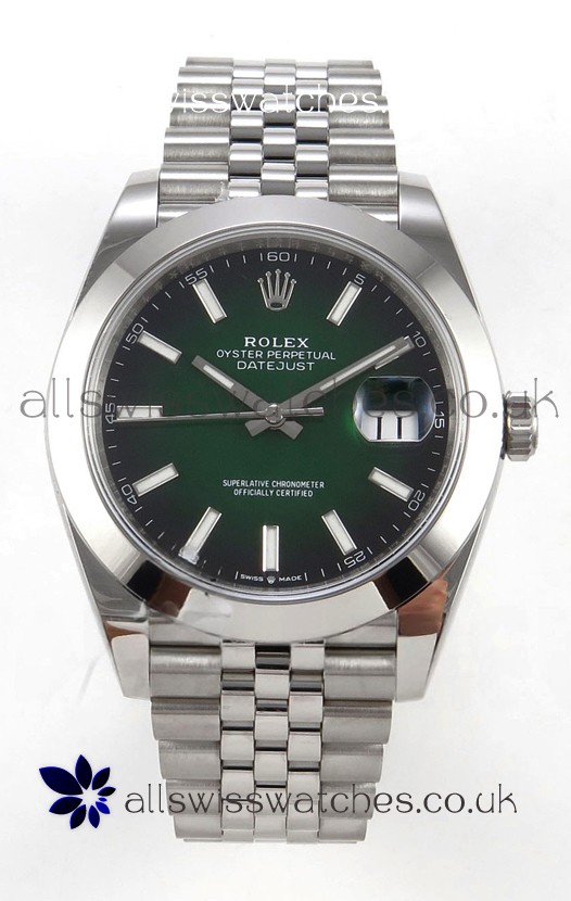 Rolex Datejust 126234 Ombre Green Dial Jubilee FREE SPRUNG MVMT Super Clone Watch 41MM