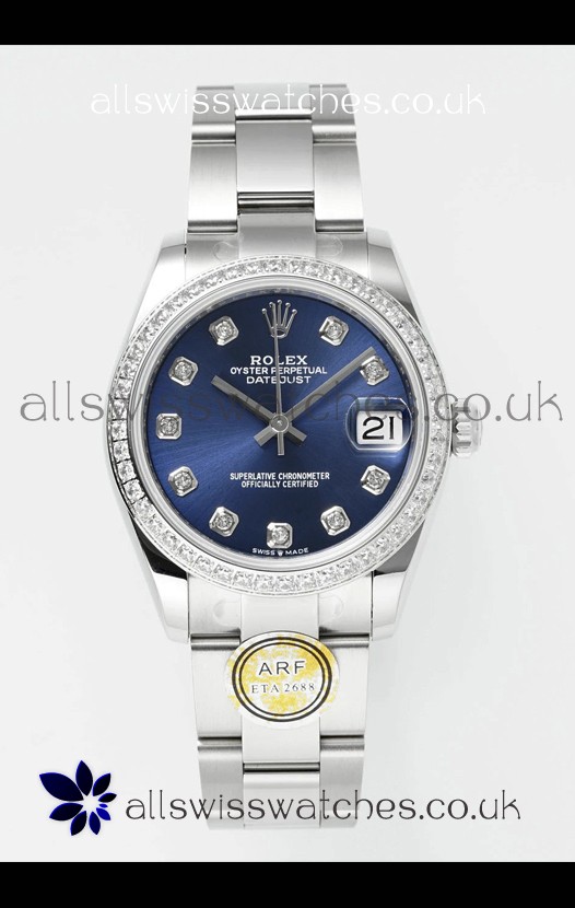 Rolex Super Clone Datejust Blue Dial Steel Case 31MM Super Clone Watch 