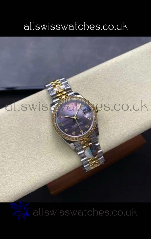 Rolex Super Clone Datejust 31MM Pearl Dial Yellow Gold Super Clone Watch 