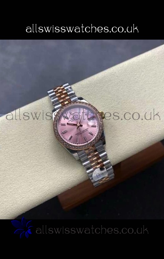 Rolex Super Clone Datejust 31MM Champange Dial Rose Gold Super Clone Watch 
