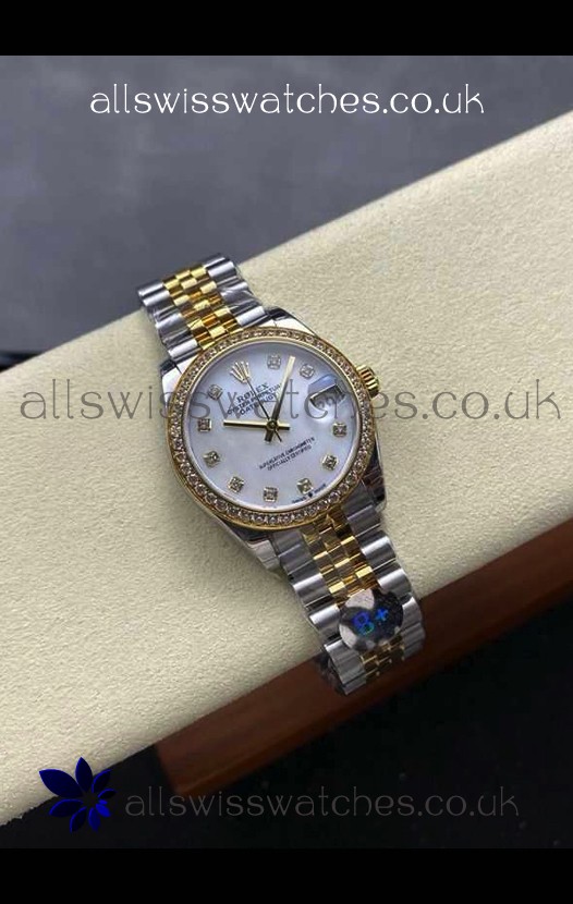 Rolex Super Clone Datejust 31MM Pearl Dial Yellow Gold Super Clone Watch 