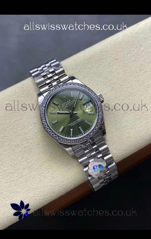 Rolex Super Clone Datejust 31MM Green Dial Steel Case Super Clone Watch 