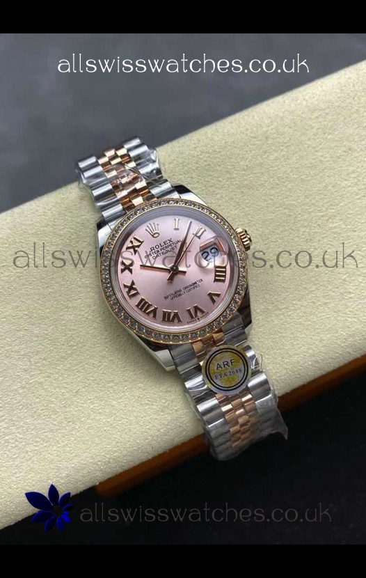 Rolex Super Clone Datejust 31MM Pink Dial Rose Gold Super Clone Watch 