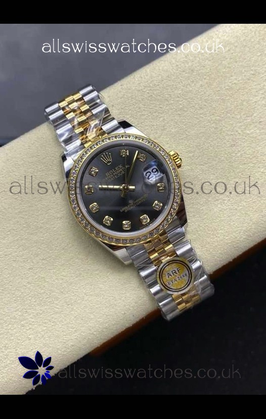 Rolex Super Clone Datejust 31MM Grey Dial Yellow Gold Super Clone Watch 