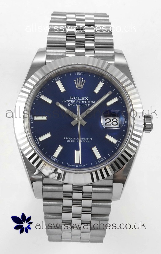 Datejust Super Clone 126334 Blue Dial 41MM FREE SPRUNG MVMNT 3235 Watch 